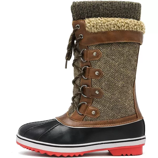 imageDREAM PAIRS Womens MidCalf Waterproof Winter Snow BootsBrown