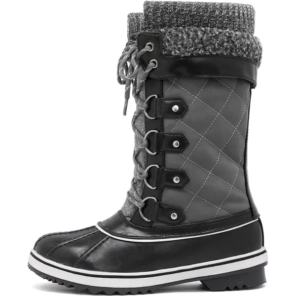 imageDREAM PAIRS Womens MidCalf Waterproof Winter Snow BootsGrey