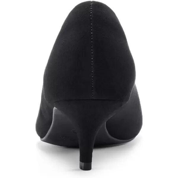 imageDREAM PAIRS Womens Moda Low Heel DOrsay Pointed Toe Pump ShoesBlackNubuck