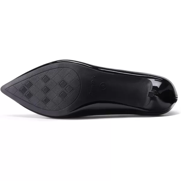 imageDREAM PAIRS Womens Moda Low Heel DOrsay Pointed Toe Pump ShoesBlackpat