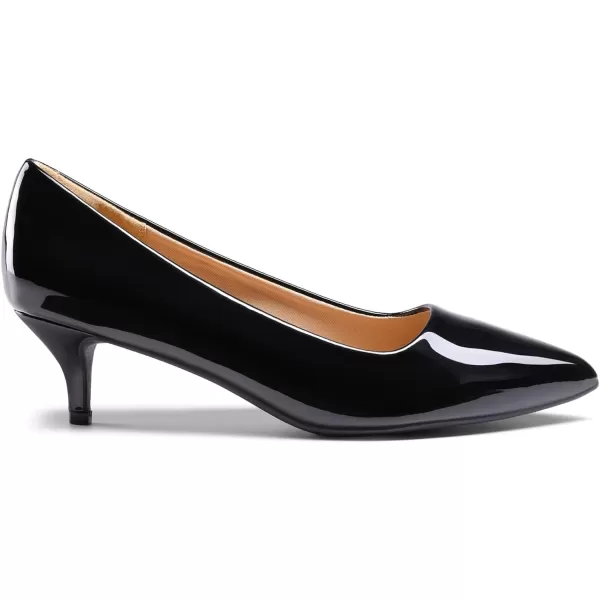 imageDREAM PAIRS Womens Moda Low Heel DOrsay Pointed Toe Pump ShoesBlackpat