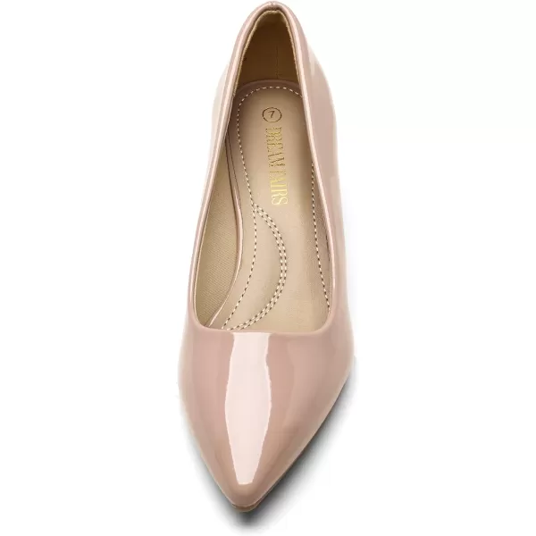 imageDREAM PAIRS Womens Moda Low Heel DOrsay Pointed Toe Pump ShoesPinkPat