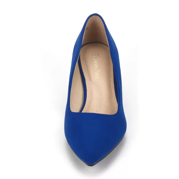 imageDREAM PAIRS Womens Moda Low Heel DOrsay Pointed Toe Pump ShoesRoyal Blue