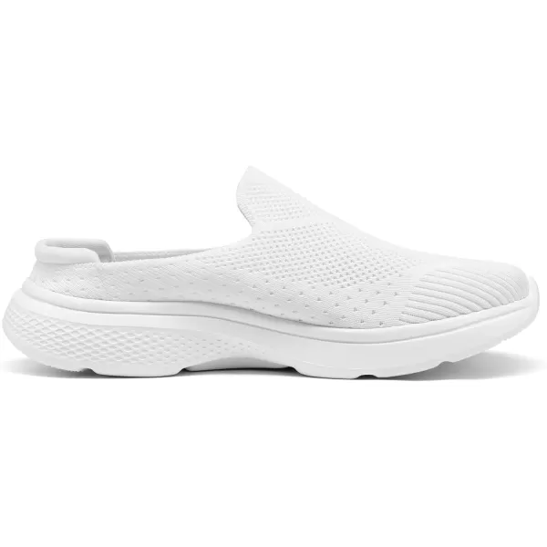 imageDREAM PAIRS Womens Mules Shoes Slip on Sneakers Knit Flats Platform Lightweight Breathable NonSlip Walking ShoesWhite