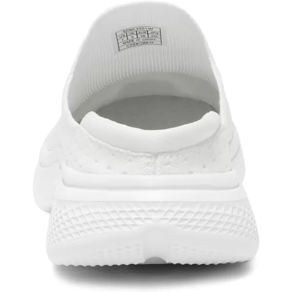 imageDREAM PAIRS Womens Mules Shoes Slip on Sneakers Knit Flats Platform Lightweight Breathable NonSlip Walking ShoesWhite