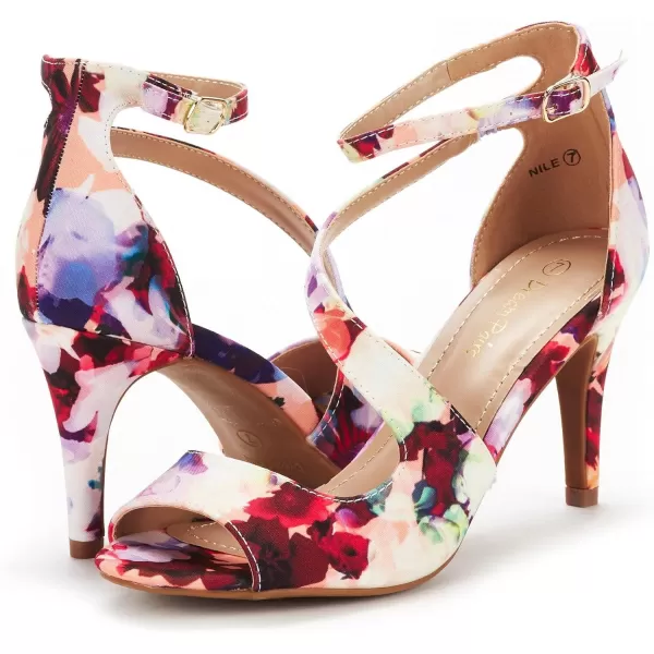 imageDREAM PAIRS Womens NILE Fashion Stilettos Open Toe Pump Heel SandalsFloral