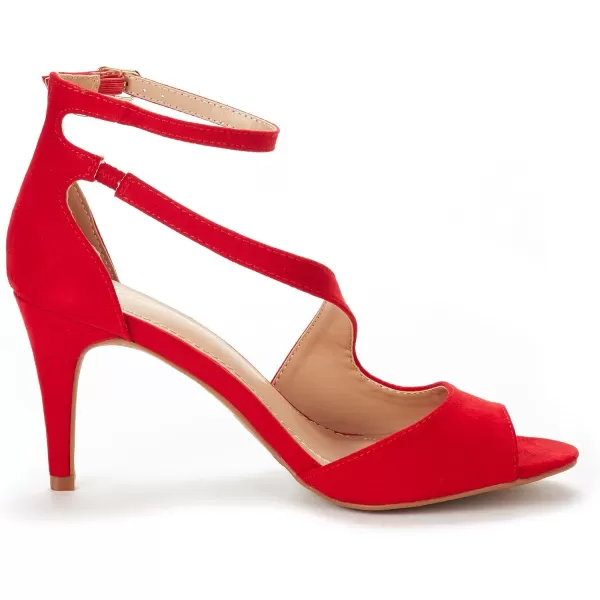 imageDREAM PAIRS Womens NILE Fashion Stilettos Open Toe Pump Heel SandalsRed