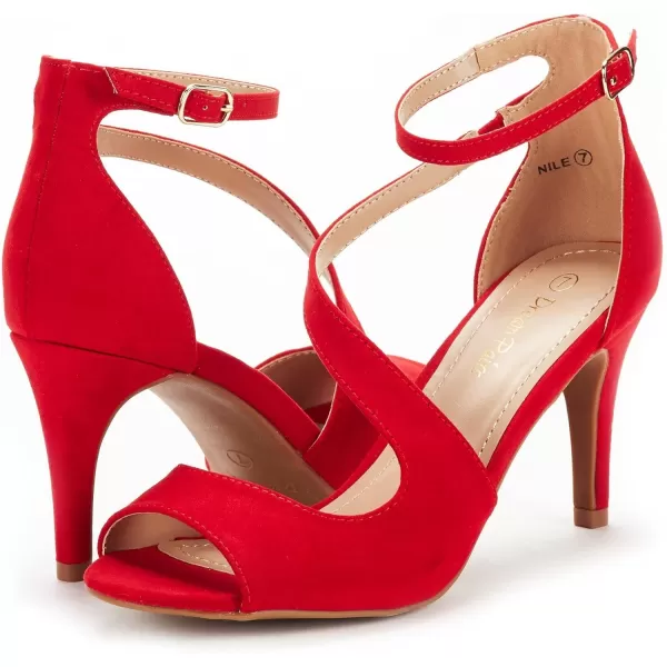 imageDREAM PAIRS Womens NILE Fashion Stilettos Open Toe Pump Heel SandalsRed