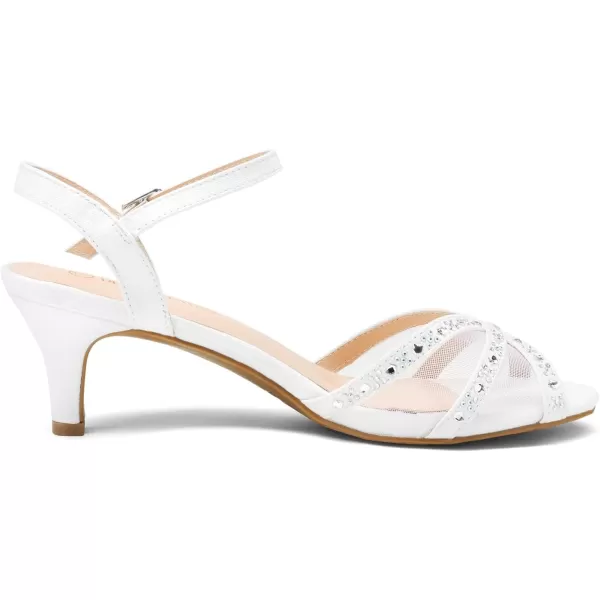 imageDREAM PAIRS Womens Nina Low Heel Pump Sandals150white