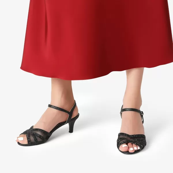 imageDREAM PAIRS Womens Nina Low Heel Pump Sandals166black