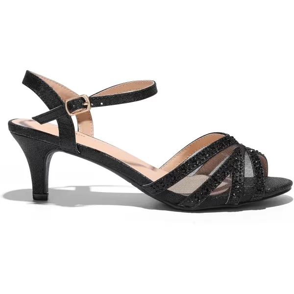 imageDREAM PAIRS Womens Nina Low Heel Pump Sandals166black