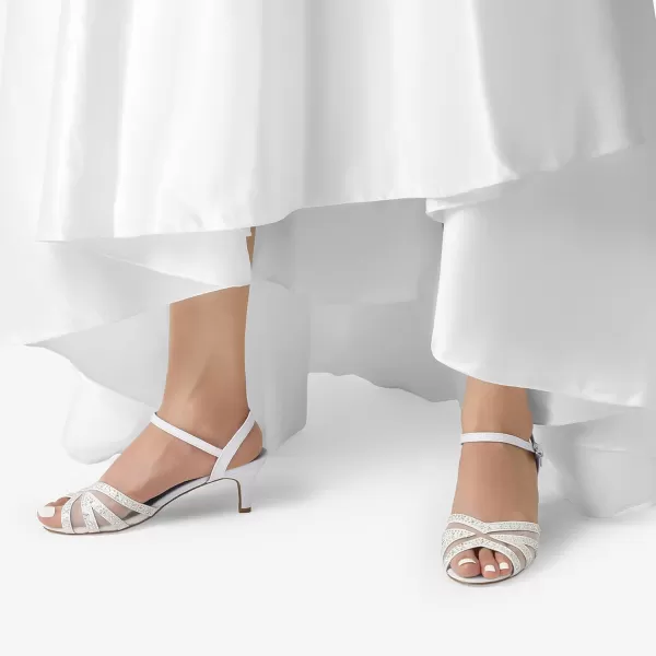 imageDREAM PAIRS Womens Nina Low Heel Pump Sandals166white