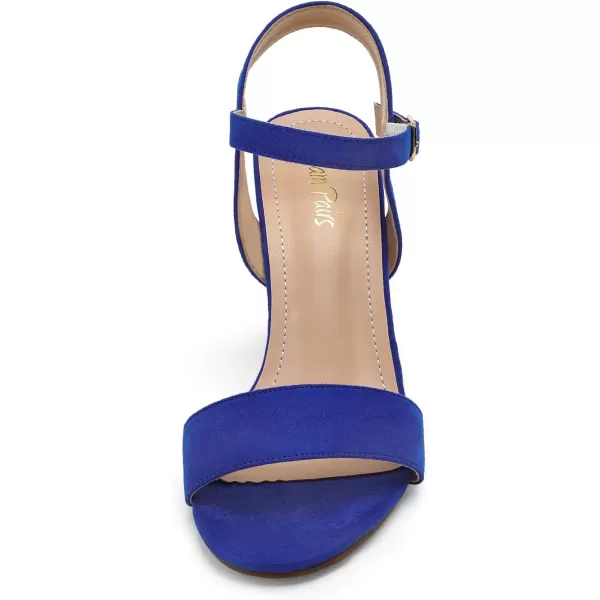 imageDREAM PAIRS Womens Open Toe Ankle Strap High Chunky Heel Sandals1royalBlueSuede