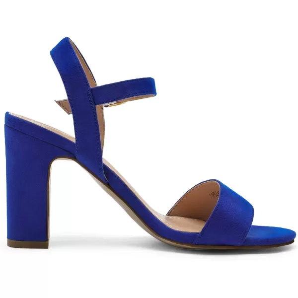 imageDREAM PAIRS Womens Open Toe Ankle Strap High Chunky Heel Sandals1royalBlueSuede
