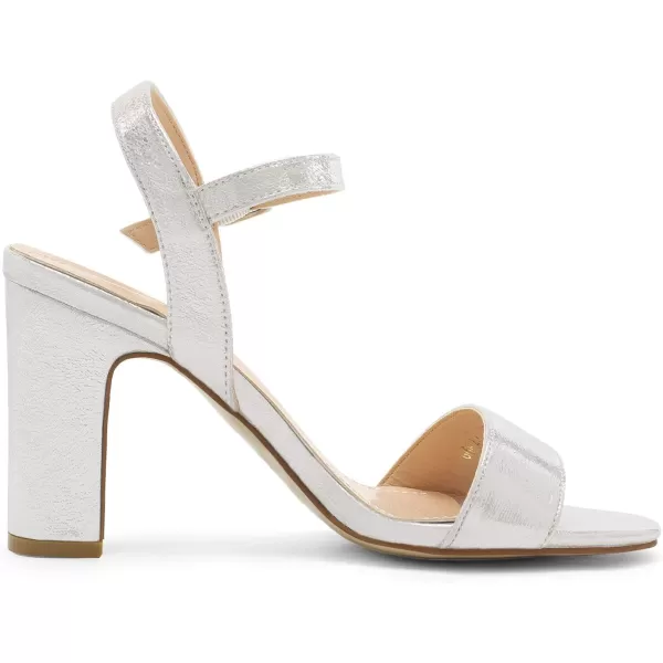 imageDREAM PAIRS Womens Open Toe Ankle Strap High Chunky Heel Sandals1silver