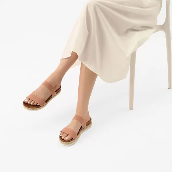 imageDREAM PAIRS Womens Open Toe Espadrille Platform SandalsBlush