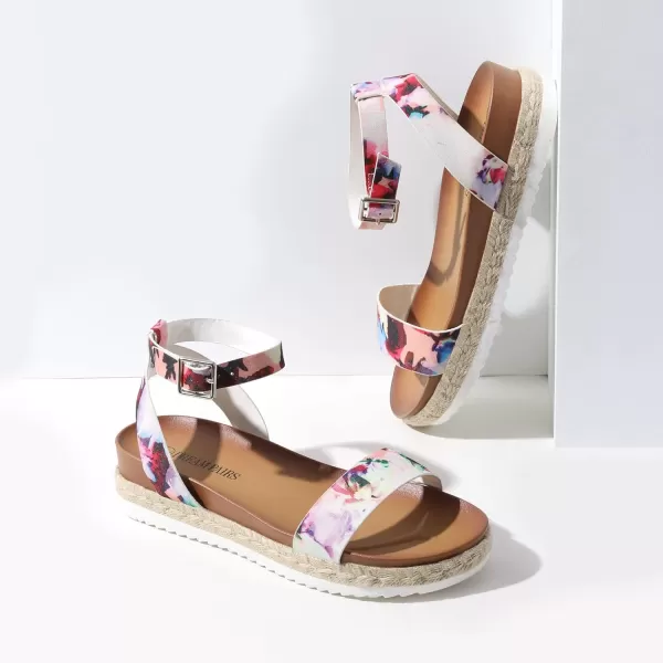 imageDREAM PAIRS Womens Open Toe Espadrille Platform SandalsFloral