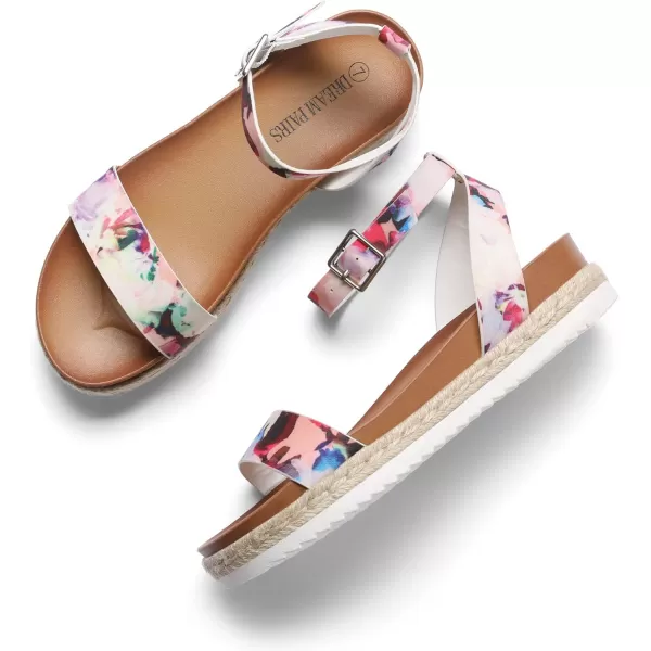 imageDREAM PAIRS Womens Open Toe Espadrille Platform SandalsFloral