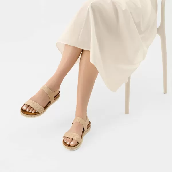 imageDREAM PAIRS Womens Open Toe Espadrille Platform SandalsGold