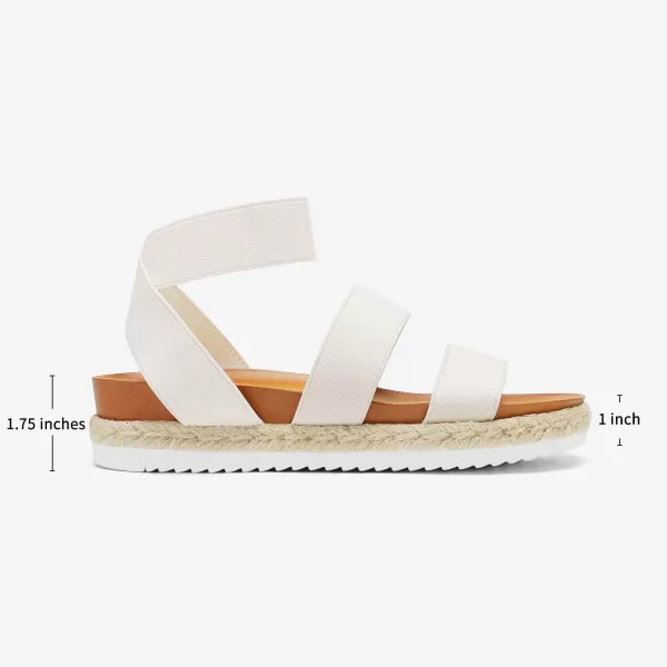 imageDREAM PAIRS Womens Open Toe Espadrille Platform SandalsWhite