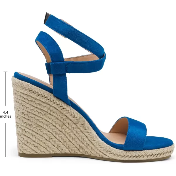 imageDREAM PAIRS Womens Open Toe Espadrilles Dressy Platform Sandals Buckle Ankle Strap Stylish Wedges SandalsBlueSuede