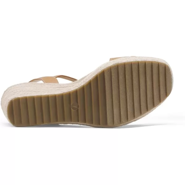 imageDREAM PAIRS Womens Open Toe Espadrilles Dressy Platform Sandals Slip on Elastic Ankle Strap Wedges SandalsCamel