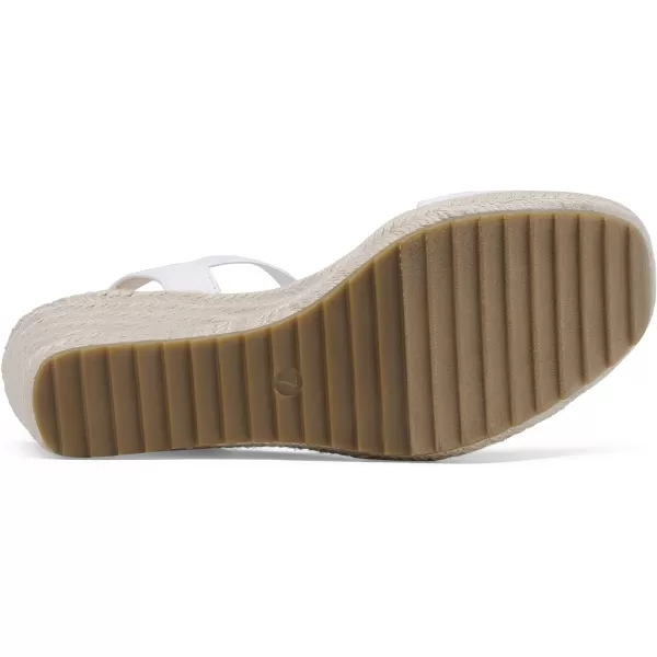 imageDREAM PAIRS Womens Open Toe Espadrilles Dressy Platform Sandals Slip on Elastic Ankle Strap Wedges SandalsWhite