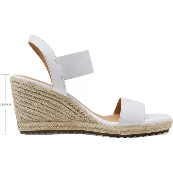 imageDREAM PAIRS Womens Open Toe Espadrilles Dressy Platform Sandals Slip on Elastic Ankle Strap Wedges SandalsWhite