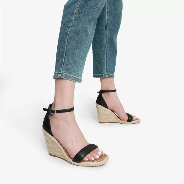 imageDREAM PAIRS Womens Open Toe Espadrilles Wedges Ankle Straps High Heels Platform Dressy SandalsBlack