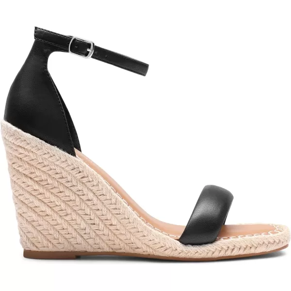 imageDREAM PAIRS Womens Open Toe Espadrilles Wedges Ankle Straps High Heels Platform Dressy SandalsBlack