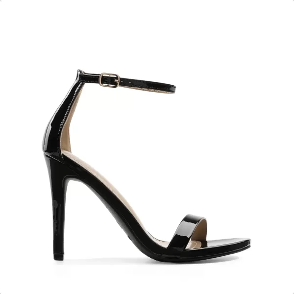 imageDREAM PAIRS Womens Open Toe High Heels Stiletto Heeled Sandals Sexy Dressy ShoesBlackPat
