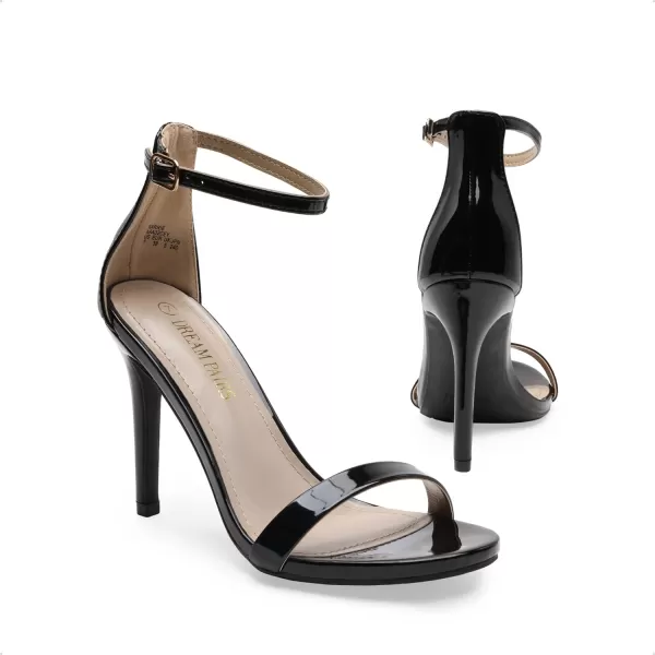 imageDREAM PAIRS Womens Open Toe High Heels Stiletto Heeled Sandals Sexy Dressy ShoesBlackPat