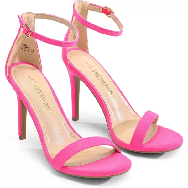 imageDREAM PAIRS Womens Open Toe High Heels Stiletto Heeled Sandals Sexy Dressy ShoesHot Pinksuede
