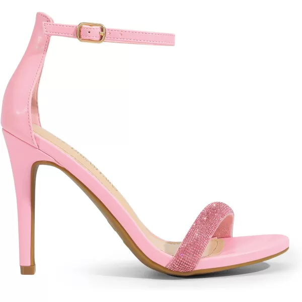 imageDREAM PAIRS Womens Open Toe High Heels Stiletto Heeled Sandals Sexy Dressy ShoesPinkrhinestone