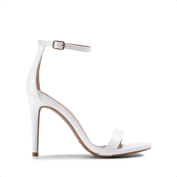 imageDREAM PAIRS Womens Open Toe High Heels Stiletto Heeled Sandals Sexy Dressy ShoesWhitePu