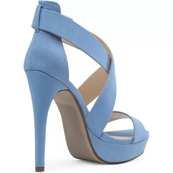imageDREAM PAIRS Womens Open Toe High Stilettos Platform Party Pump Heel Sandals CharlotteCbabyBlueSuede