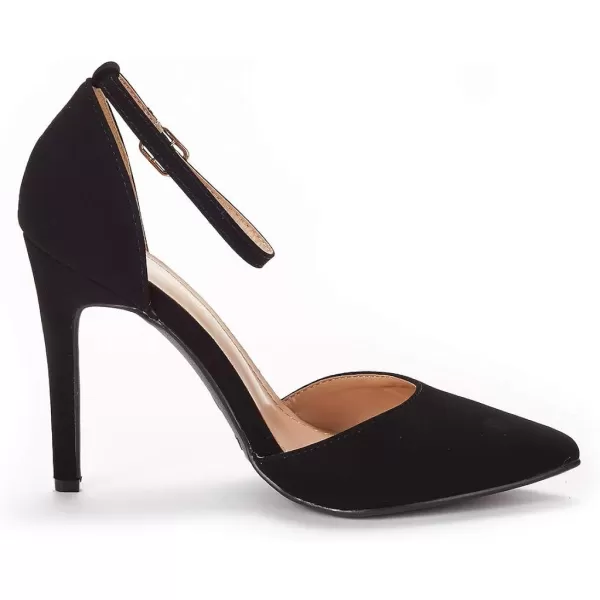 imageDREAM PAIRS Womens OppointedLacey Pump ShoeBlack Nubuck