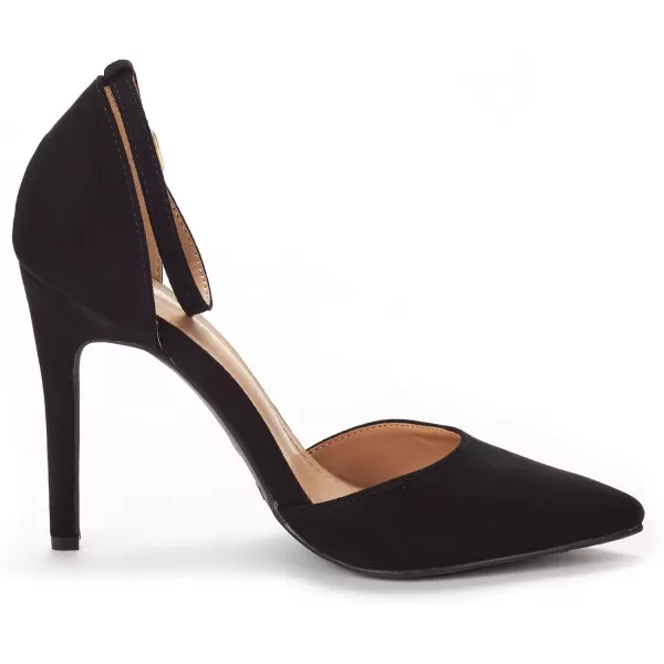 imageDREAM PAIRS Womens OppointedLacey Pump ShoeBlack Suede