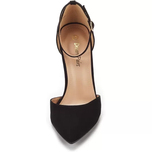 imageDREAM PAIRS Womens OppointedLacey Pump ShoeBlack Suede