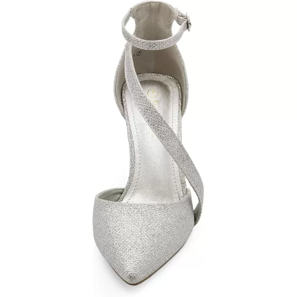 imageDREAM PAIRS Womens OppointedLacey Pump ShoeHollynsilverGlitter