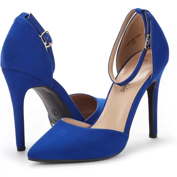 imageDREAM PAIRS Womens OppointedLacey Pump ShoeRoyal Blue