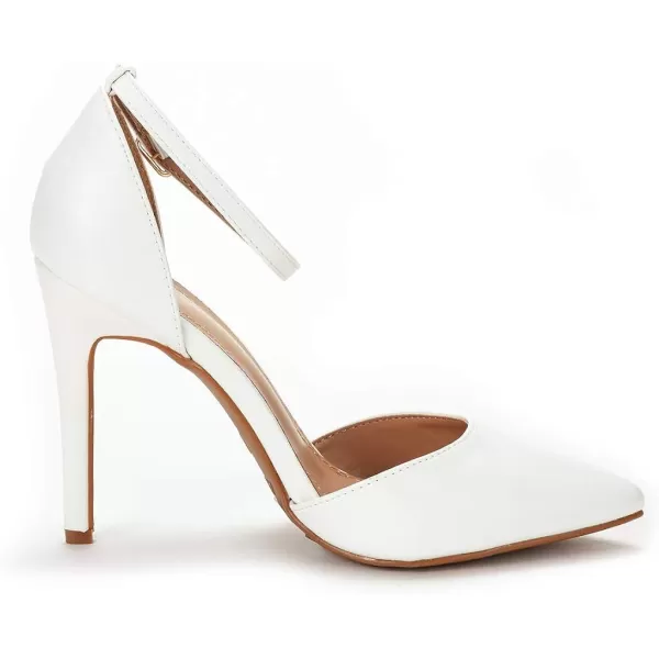 imageDREAM PAIRS Womens OppointedLacey Pump ShoeWhite Pu