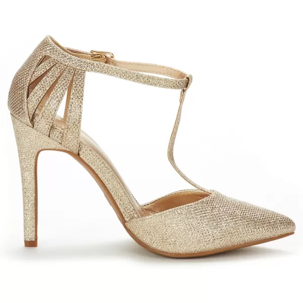 imageDREAM PAIRS Womens OppointedMary Pump ShoeGold Glitter