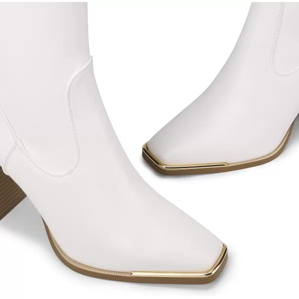 imageDREAM PAIRS Womens Over The Knee Boots Thigh High Square Toe Chunky Block HIgh Heel Long Sexy Fall BootsWhite Pu