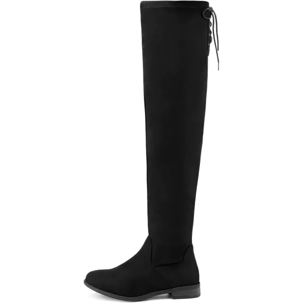 imageDREAM PAIRS Womens Over The Knee High Low Block Heel Riding BootsBlack