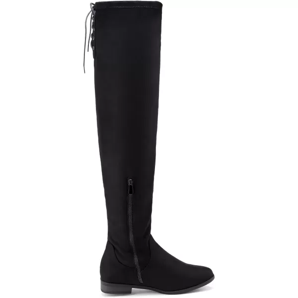 imageDREAM PAIRS Womens Over The Knee High Low Block Heel Riding BootsBlack