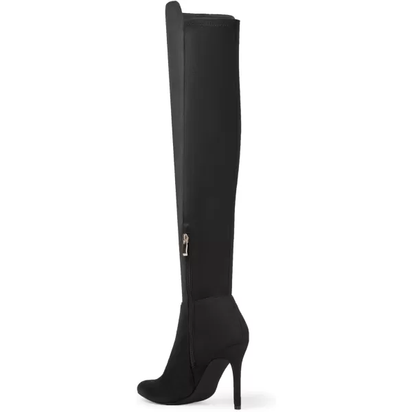 imageDREAM PAIRS Womens Over The Knee Thigh High Boots Long Stretch Pointed Toe Stiletto High Heels Fall Sexy BootsBlack Suede