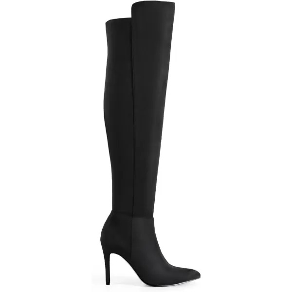imageDREAM PAIRS Womens Over The Knee Thigh High Boots Long Stretch Pointed Toe Stiletto High Heels Fall Sexy BootsBlack Suede