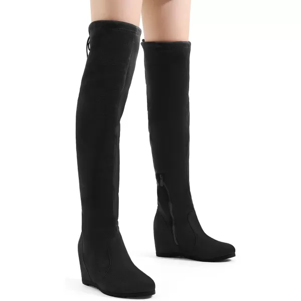 imageDREAM PAIRS Womens Over The Knee Thigh High Wedge Heel BootsBlackleggy