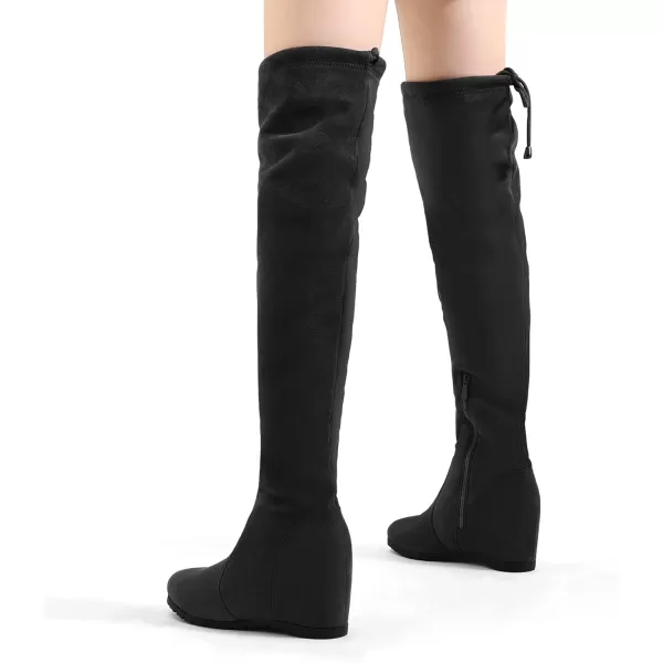 imageDREAM PAIRS Womens Over The Knee Thigh High Wedge Heel BootsBlackleggy